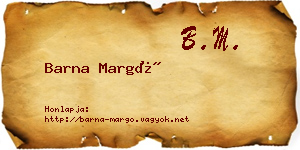 Barna Margó névjegykártya