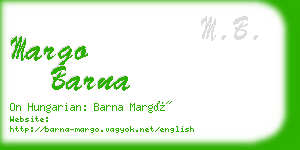 margo barna business card